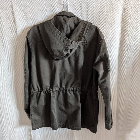 Aritzia SUNDAY BEST 100% Cotton Utility Jacket, Medium, Hooded, Drawstring waist - Picture 4 of 15